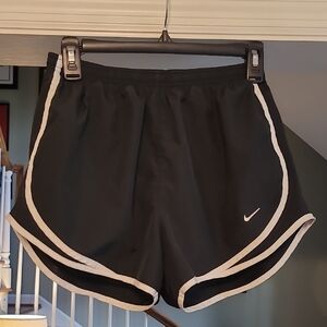 Nike Women's Black and White Athletic Shorts
